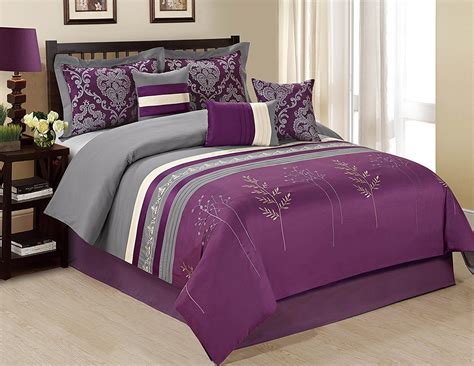 purple gold bedding sets|luxury comforter sets queen purple.